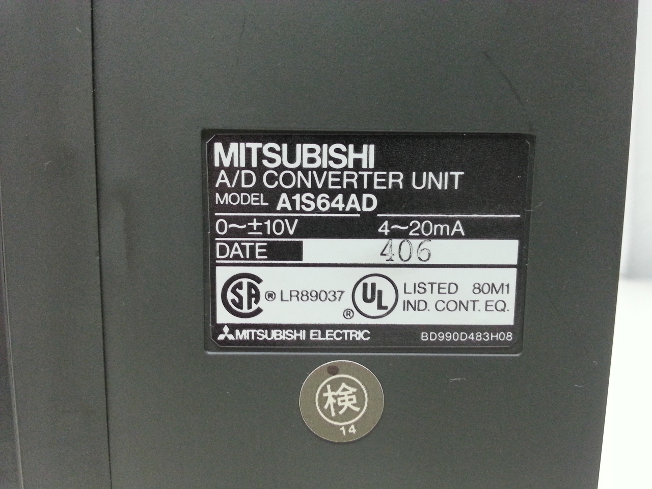 A1S64AD Melsec Mitsubishi AD converter unit